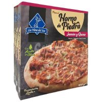 PIZZA JAMON/QUESO HONO DE PIEDRA 6/400G.