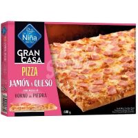 PIZZA GRAN CASA JAMON/QUESO 5P 600GR.